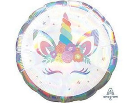 Шар фольгированный ( 71 см), 3Д С Днем Рождения,Музыкальный круг, Единорог, 1 шт.