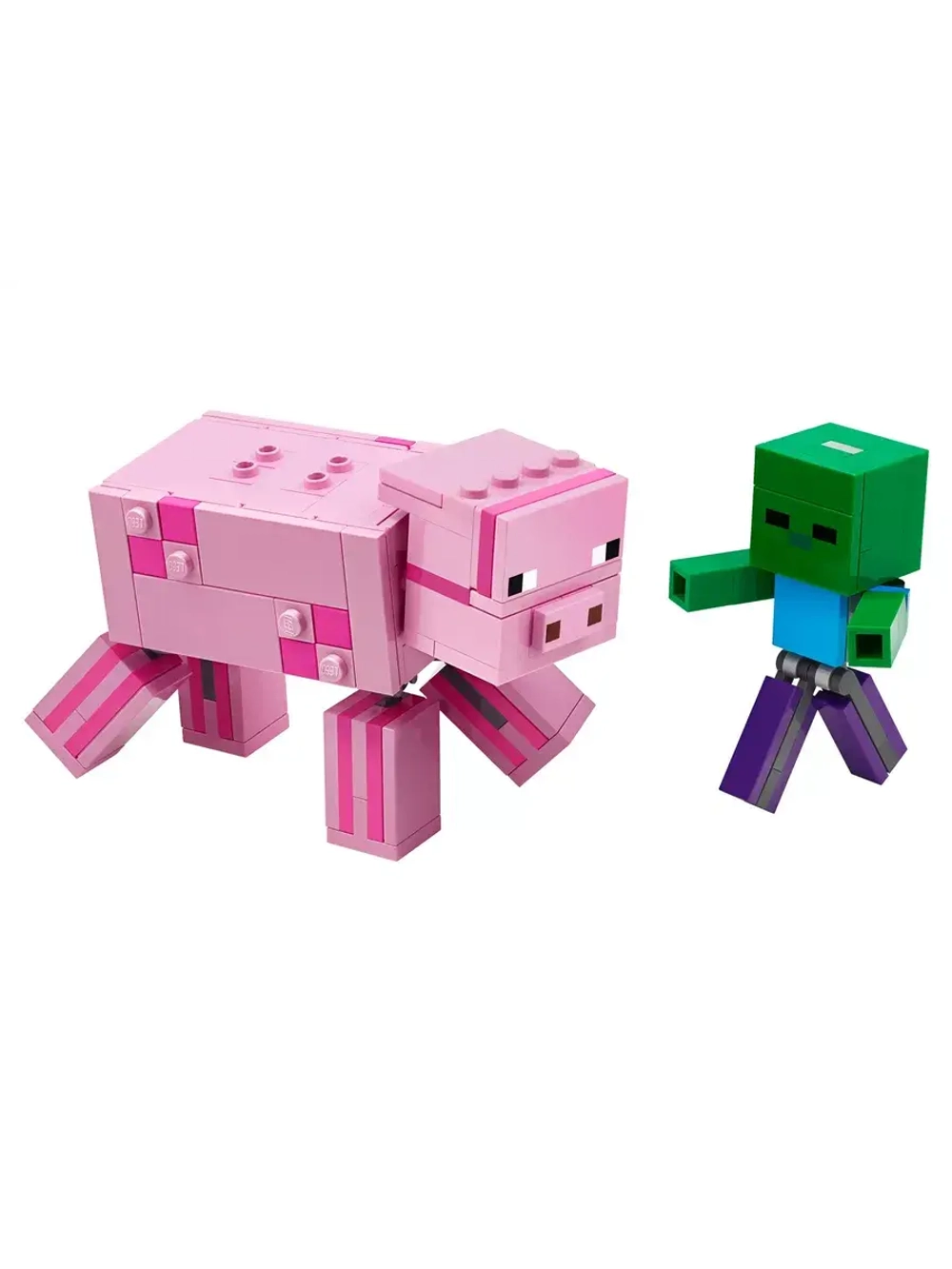 Конструктор Майнкрафт Свинья и Зомби- ребёнок 159 деталей