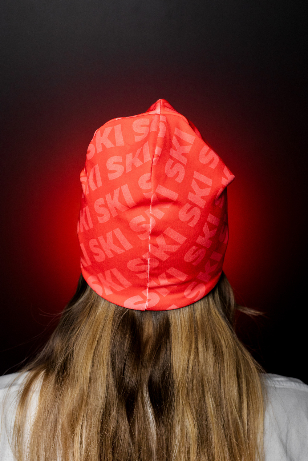 Шапка Skiing (лыжи красная)