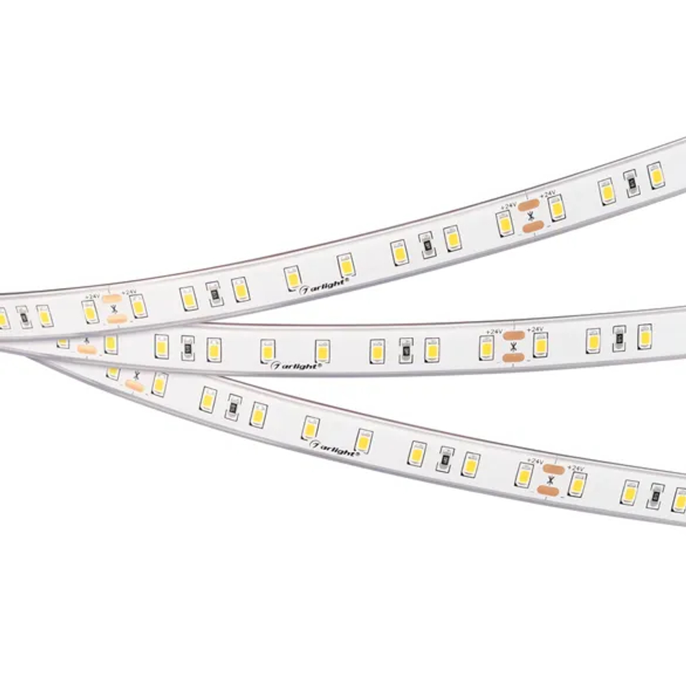 Светодиодная лента герметичная RTW-PS-A80-12mm 24V Warm2400 (4.8 W/m, IP67, TWP100, 5m) (Arlight, -) 053506