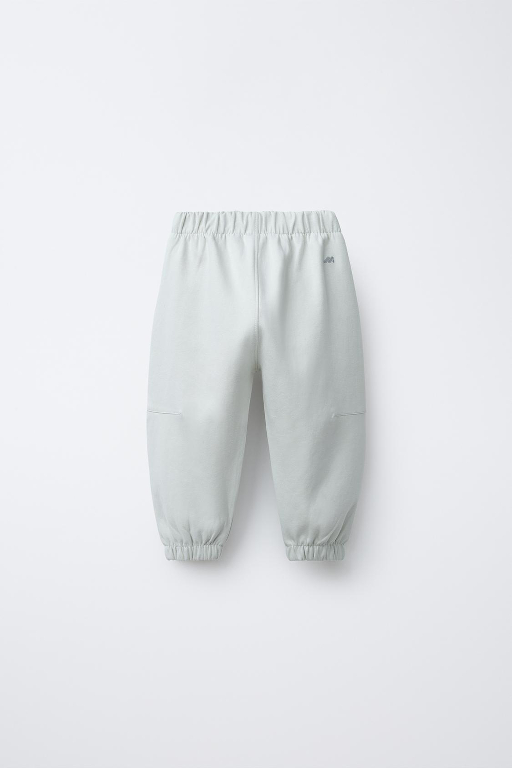 ZARA ДЖОГГЕРЫ INTERLOCK С ЛОГОТИПОМ, КАМЕННО-СЕРЫЙ