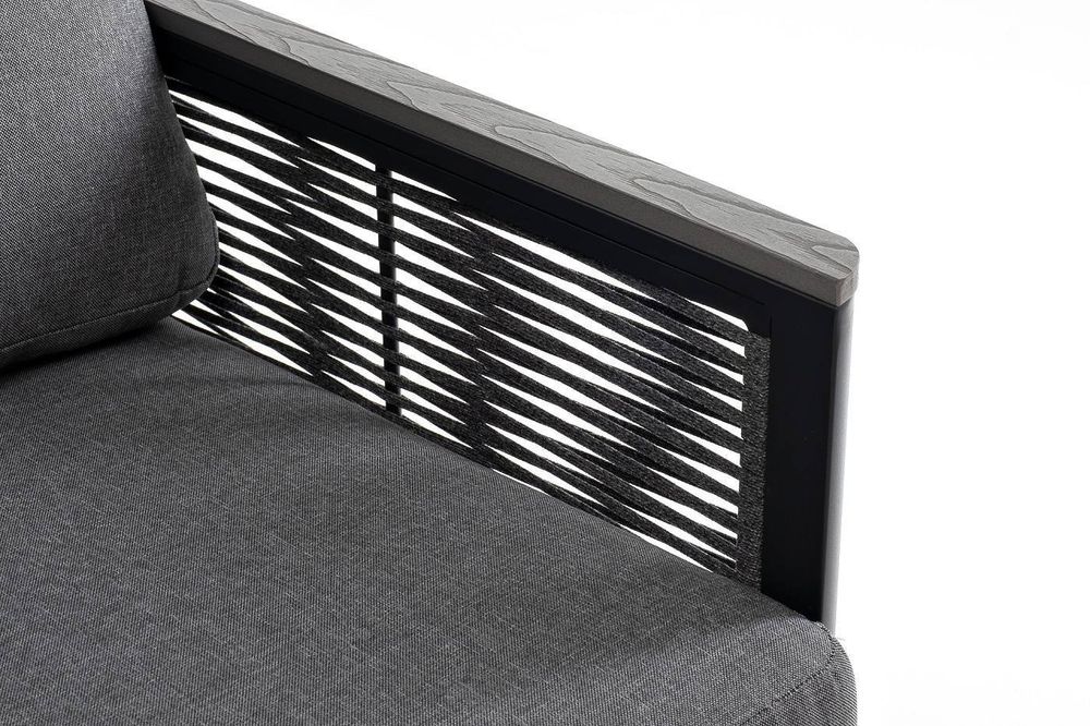 "Париж" модуль диванный левый, двухместный, цвет серый