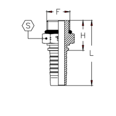 Фитинг DN 06 SAE J516 (Ш) 1/2 TIEFFE