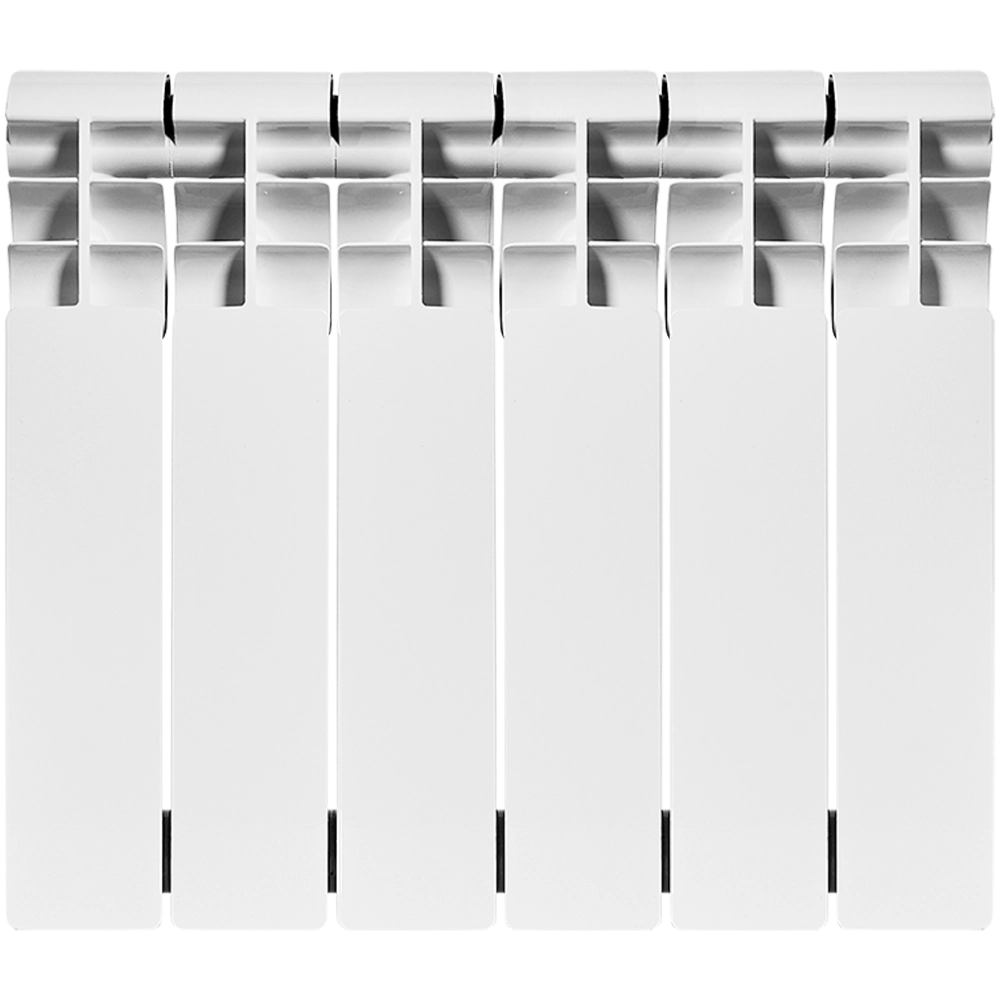 Радиатор биметаллический ROMMER Profi Bm 350 - 6 секций (подключение боковое, цвет белый)