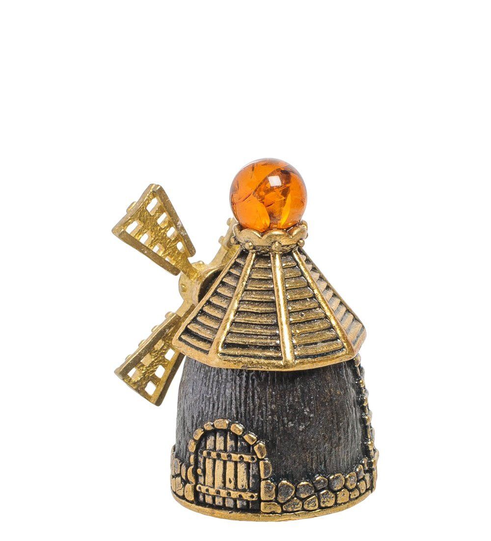 AM-2020 Наперсток «Мельница» (латунь, янтарь)