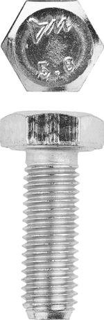 Болт ГОСТ 7798-70, M12 x 30 мм, 5 кг, кл. пр. 5.8, оцинкованный, ЗУБР