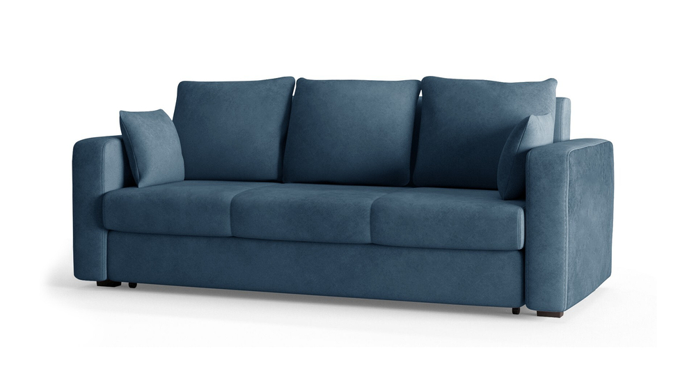 Диван Ливерпуль Лайт Vivaldi 13 230*94*80 см, Синий Велюр Еврокнижка Фиеста