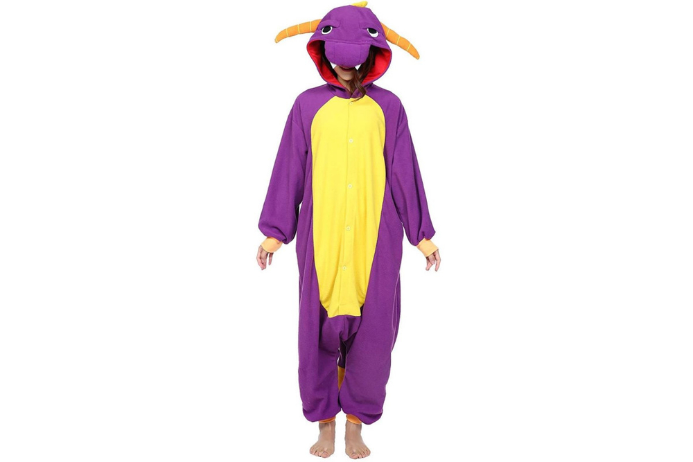 Кигуруми для детей FunFur Фиолетовый Дракон M