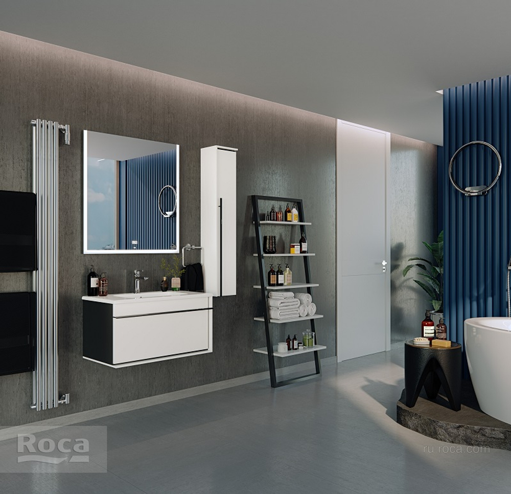 Тумба под раковину Roca ANETO 800 подвесная, белый (7.8574.3.080.6)