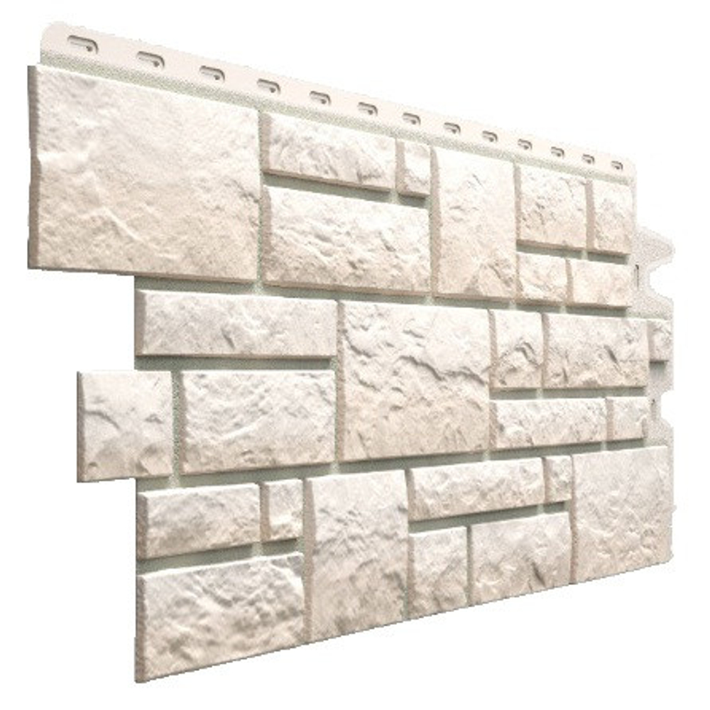 Панель фасадная Docke Burg белая 946х445 мм