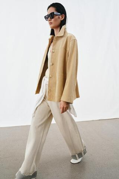 СУЭТОВАЯ КОЖАНАЯ КУРТКА ZW COLLECTION LIMITED EDITION - ZARA