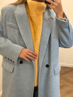 Пальто Джонни голубой