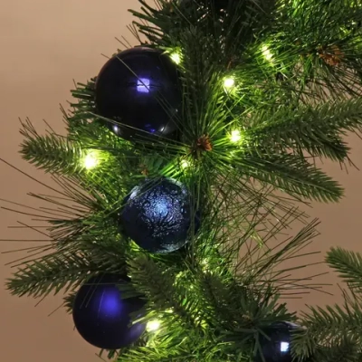 Венок хвойный «Сказочное чудо» d-40 см, ПВХ, литой ПВХ, Синий