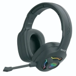 Наушники WALKER WBT-79, Bluetooth, микрофон, подсветка, полноразмерные, черные