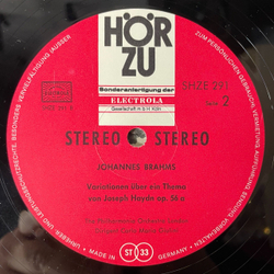 Винтажная виниловая пластинка LP Schubert Шуберт, Brahms Брамс, Carlo Maria Giulini, Unfinished Symphony / Variations On A Theme By Haydn (Германия 1972)