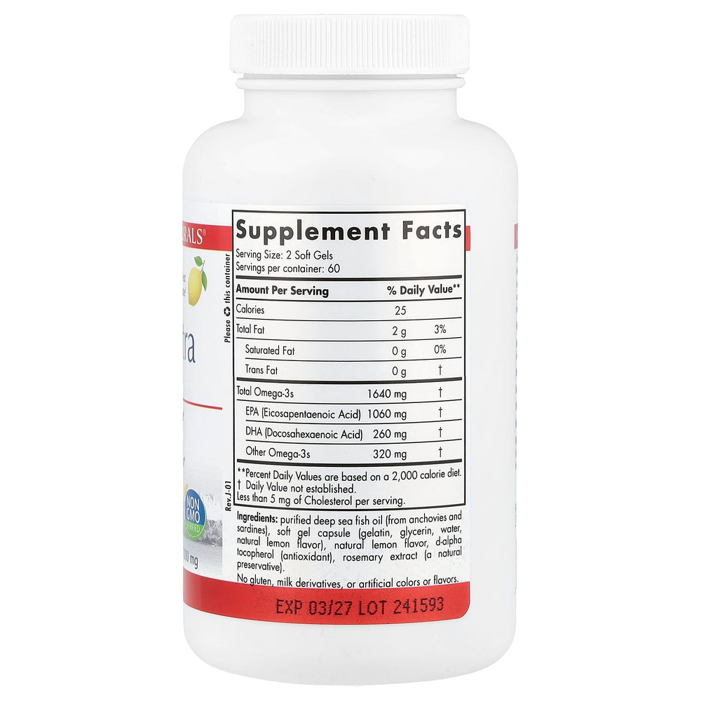 Nordic Naturals, ProEPA™ Xtra, лимон, 120 капсул