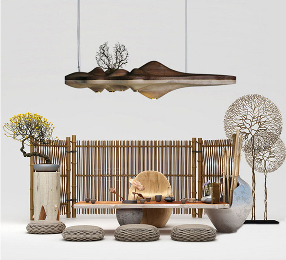 Pendant design lamp UFO  L80 (dark Wood)