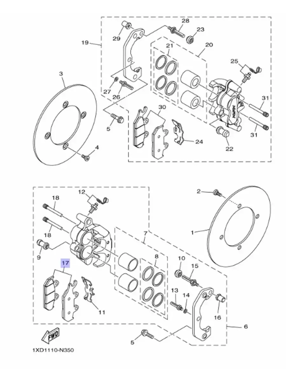 Колодки тормозные Viking передние левые