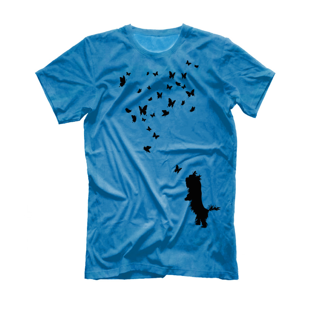 Футболка "Йорк и бабочки"