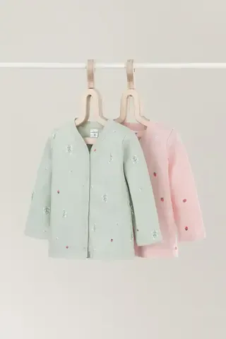 кофточка для новорожденных  К 300450-2уп/клубничный мусс,ландыши