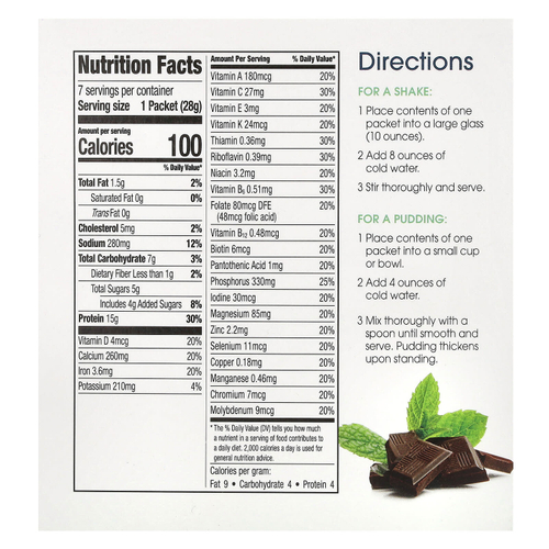 WonderSlim, Meal Shake, Meal Shake, крем Cocomint, 7 пакетиков по 28 г