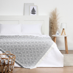 Плед 130*180см , цв.серый,80%хлопок, 20% п/э