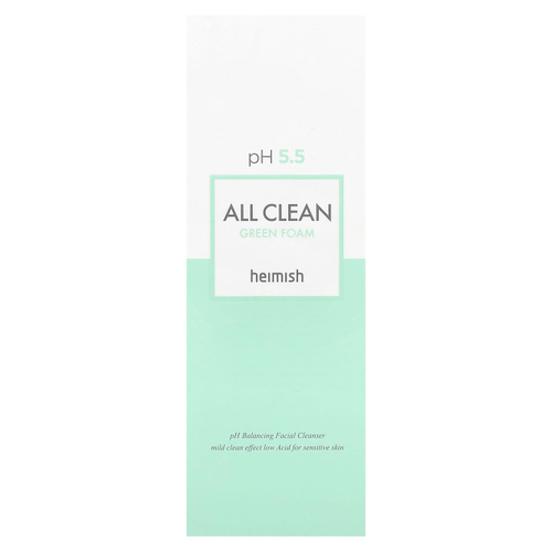 Heimish, All Clean, зеленая пенка для очищения лица, 150 г (5,29 унции)