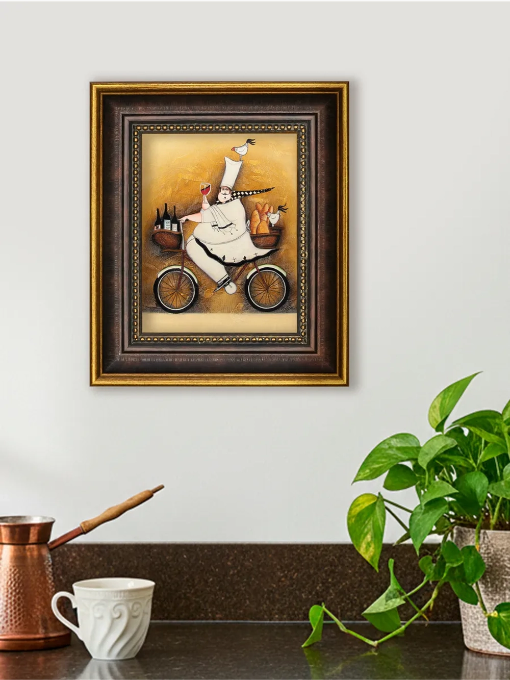 Картина настенная интерьерная в багетной раме 18*21 см