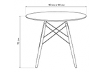Стол деревянный Woodville Table 90 white, wood