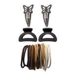 Набор для волос 24 шт.: 2 заколки 5 см, 2 краба 2,5 см, 20 резинок, MONTE VITA, 457035