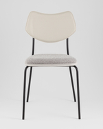 Стул обеденный Casey серый с серой экокожей