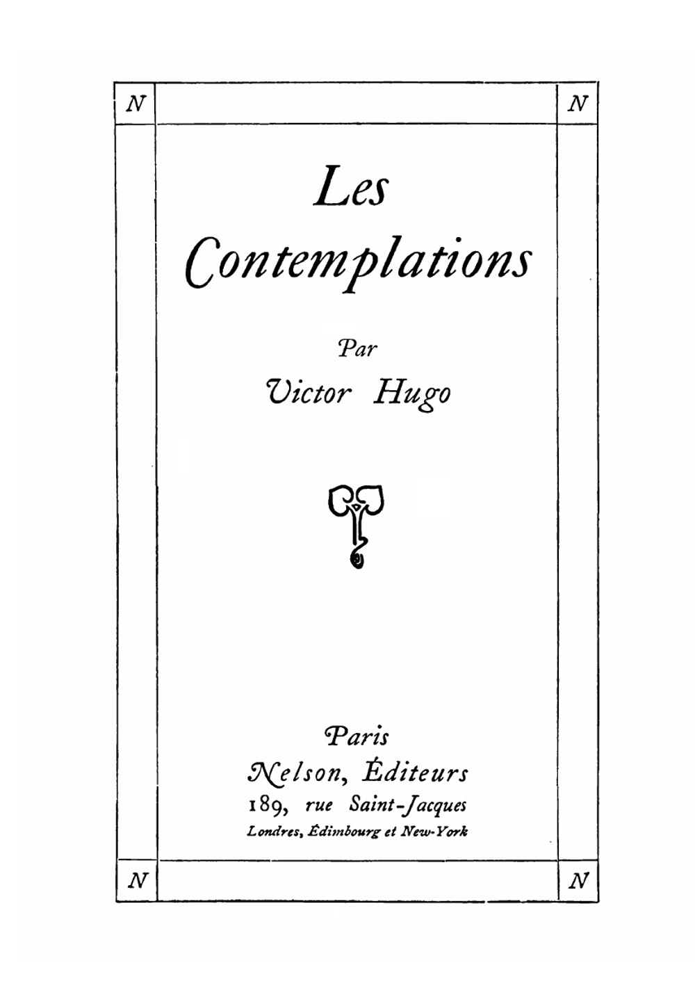 Les Contemplations | Victor Hugo