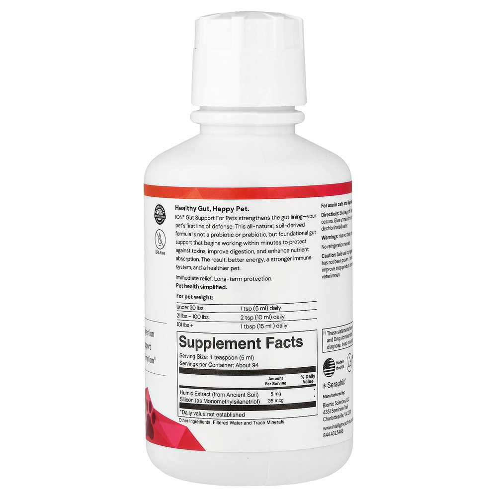 ION Intelligence of Nature, поддержка кишечника, для кошек и собак, 473 мл (16 жидк. унций)
