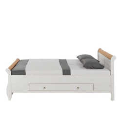 Кровать Мальта с ящиками 180x200 (белый воск/антик)