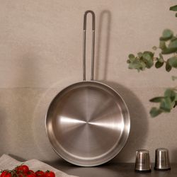 СКОВОРОДА AGNESS PROFESSIONAL 22Х6 СМ,2,3 Л ВЫСОКОКАЧЕСТВЕННАЯ НЕРЖ СТАЛЬ 18/10 ИНДУКЦИОННОЕ ДНО