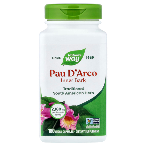Nature's Way, кора муравьиного дерева, внутренний слой, 180 веганских капсул (545 мг в 1 капсуле)