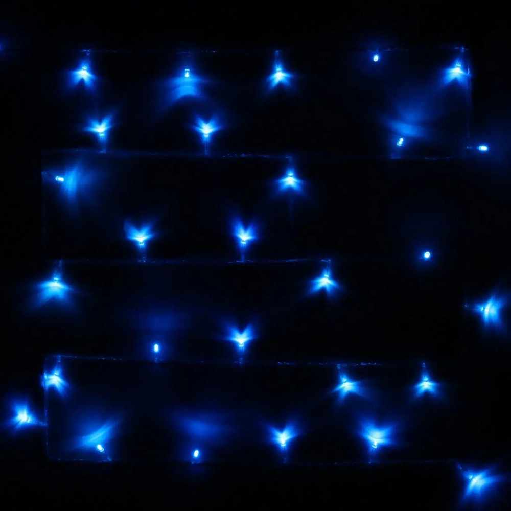 Гирлянда для дома 9,5м 100 ламп LED прозрач.пров.,8 реж, IP-20, Синий (возможность соединения)