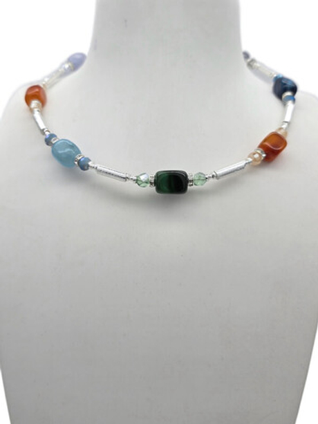 91002844 Колье Роман с камнем