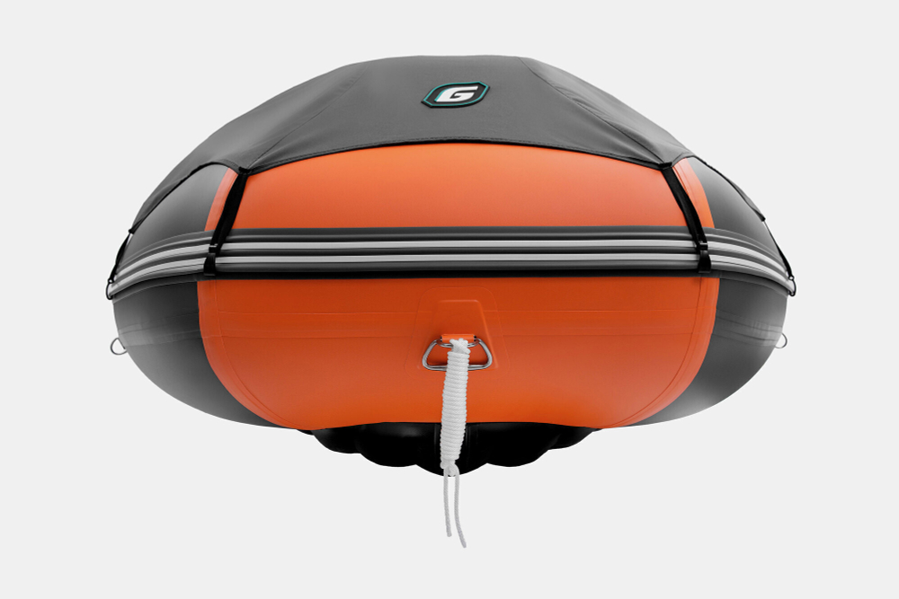 Надувная лодка GLADIATOR E450PRO оранжево-темносерый