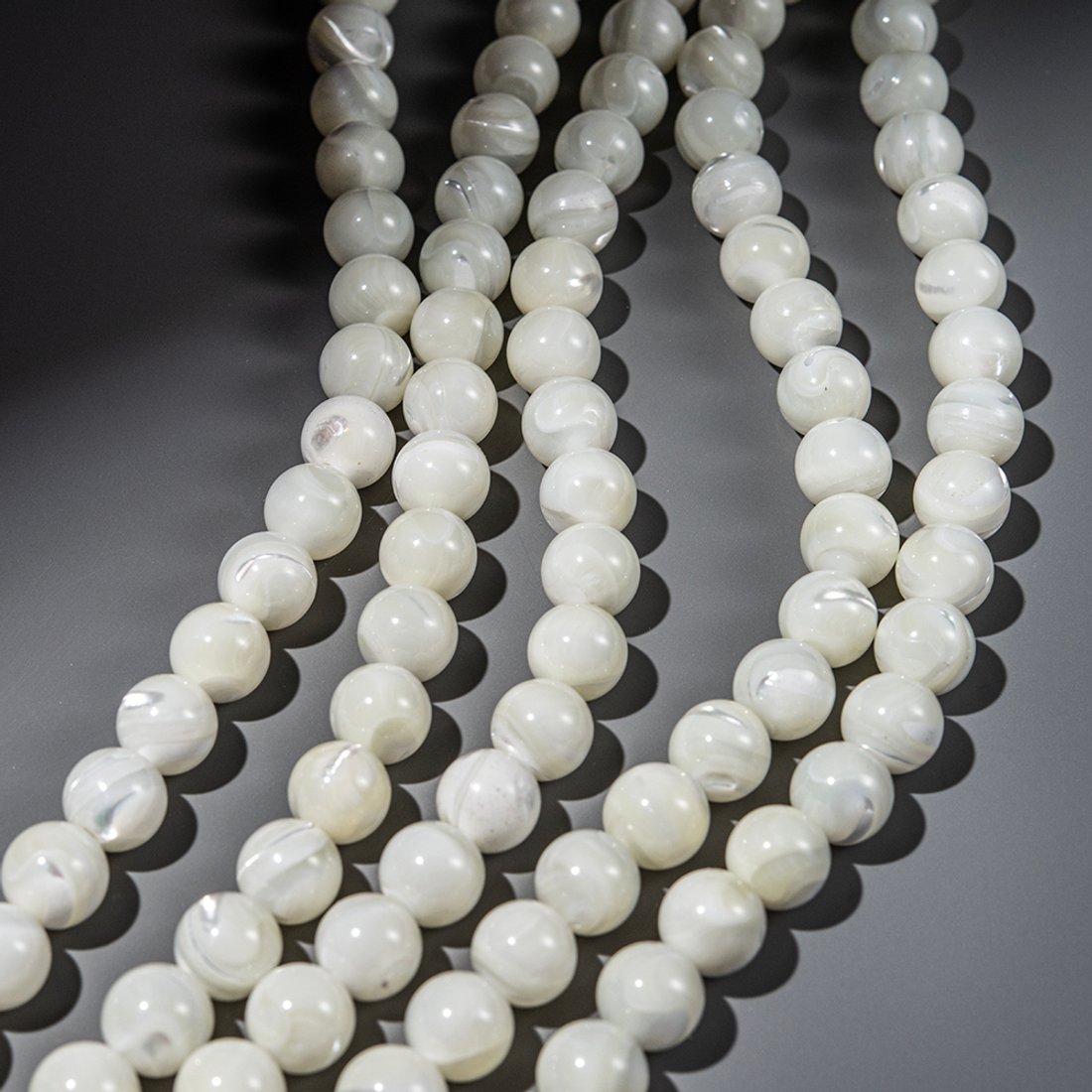 Перламутр морских ракушек, бусины в форме шара, 10,5мм,белый