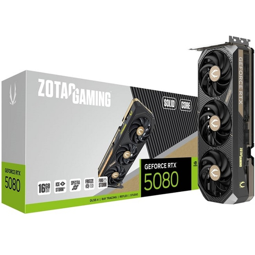 Видеокарта ZOTAC GeForce RTX 5080 SOLID CORE 16GB (ZT-B50800D2-10P)