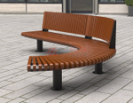 Скамейка Rail Road 01 Long с поворотом