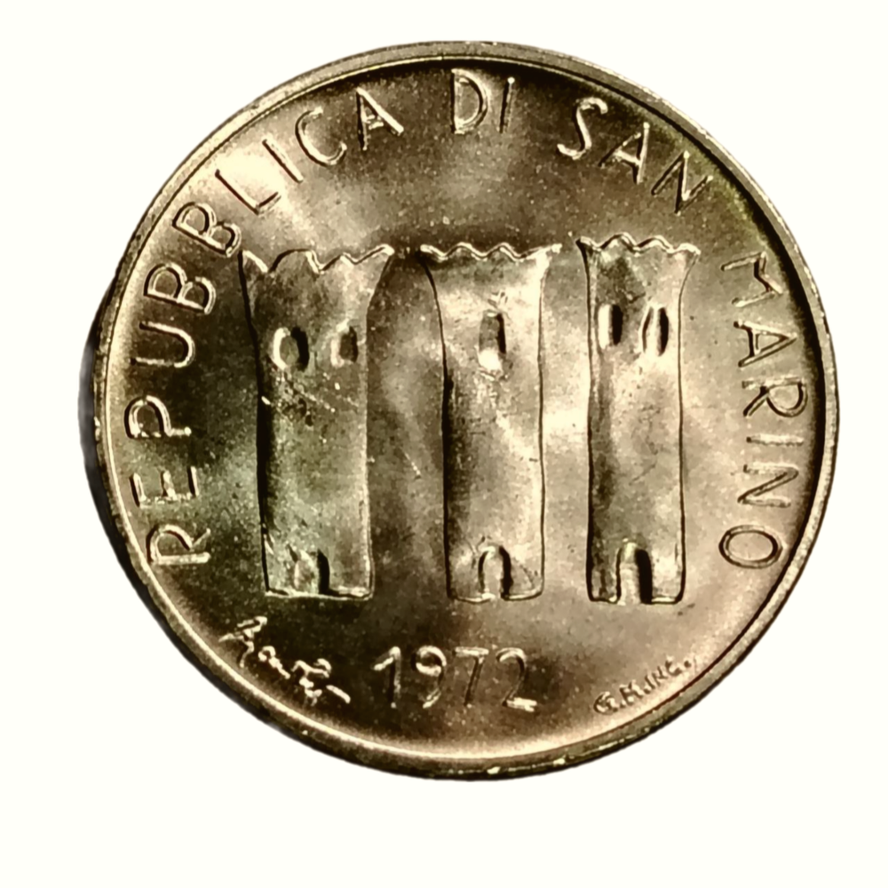 Монета Сан-Марино 500 лир (lire) 1972 год Женщина с младенцем