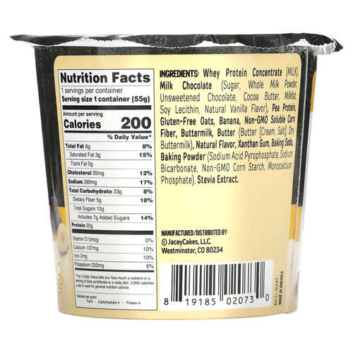 FlapJacked, Mighty Muffin, смесь для приготовления кексов, с пробиотиками, банан с шоколадной крошкой, 55 г (1,97 унции)