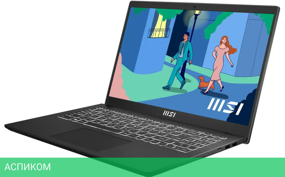 Ноутбук MSI MS-15HK Modern 15 B7M-462XBY Windows 11 Pro Classic Black (9S7-15HK12-462)