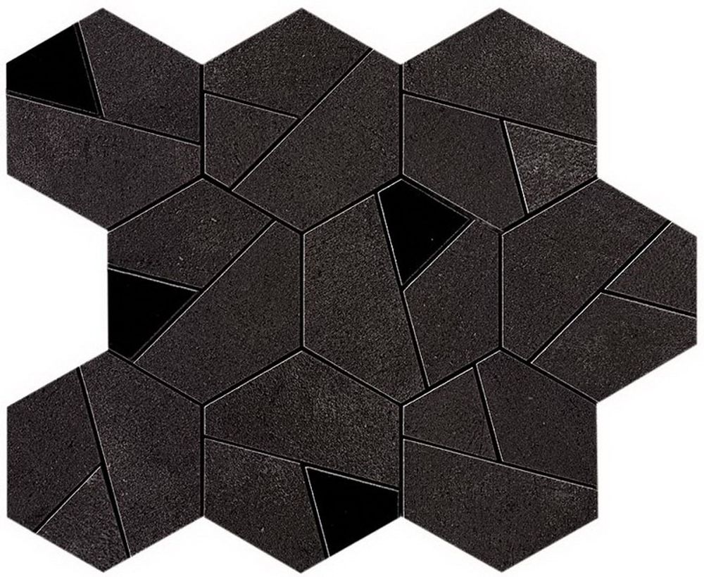 Мозаика ATLAS CONCORDE BOOST Tarmac Mosaico Hex Black