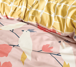 Постельное белье 1.5 спальное Blanc des Vosges Love birds petal