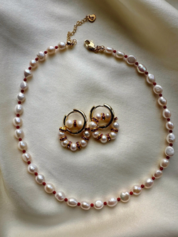 Ожерелье Черри из жемчуга и коралла