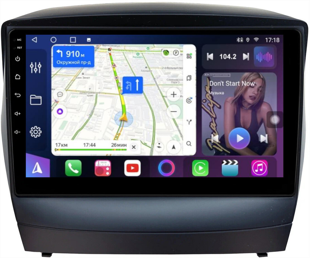 Магнитола для Hyundai iХ35, Tucson 2 2009-2015 (штатный усилитель) - FarCar BM361/3282M на Android 13, QLED, TS10, 4Гб+32Гб, CarPlay, 4G SIM-слот