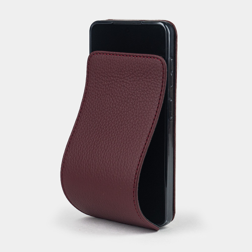 Чехол для Samsung Galaxy S26 из кожи теленка, бордового цвета